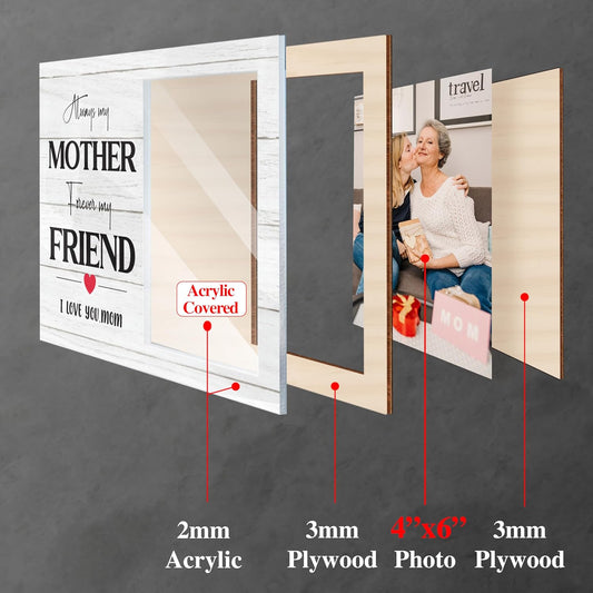 Personalized 4x6 Covered My Mom Picture Frame
