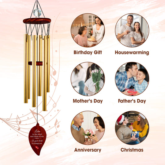 Personalized Whispers from Heaven Wind Chime Sympathy Gifts