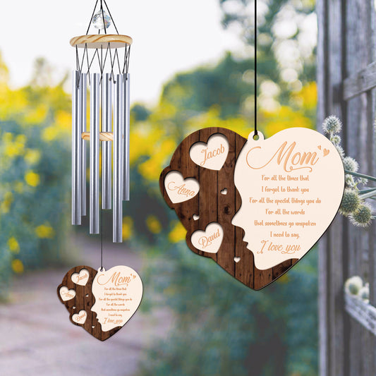 Personalized Sympathy Wind Chime Loss Of Mom Gift