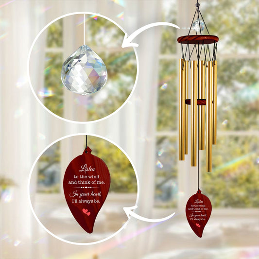 Personalized Whispers from Heaven Wind Chime Sympathy Gifts