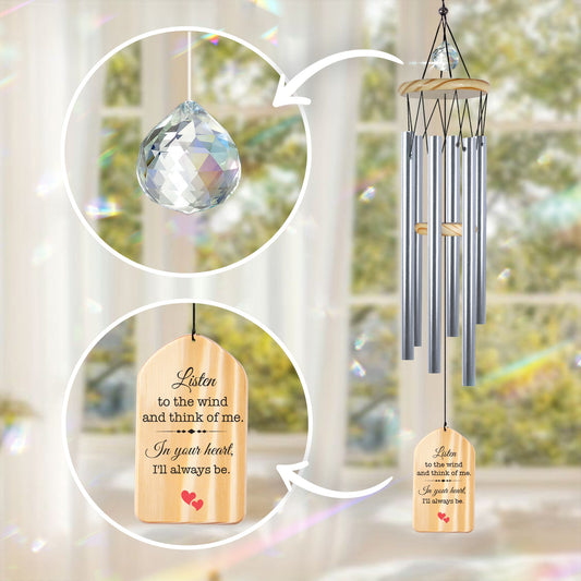 Custom Whispers from Heaven Wind Chime Sympathy Gift
