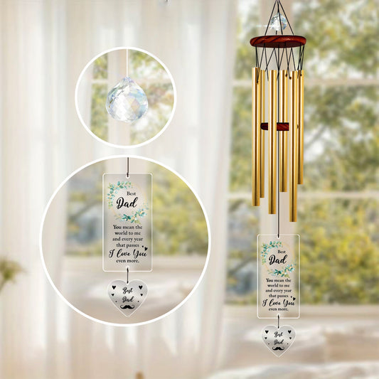 Personalized Sympathy Loss Of Dad Wind Chime Memorial Gifts