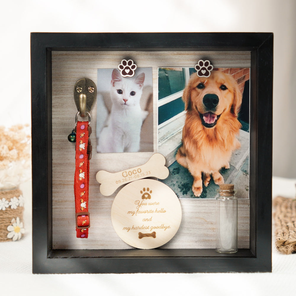 Pet Picture Frame - Black Shadow Box